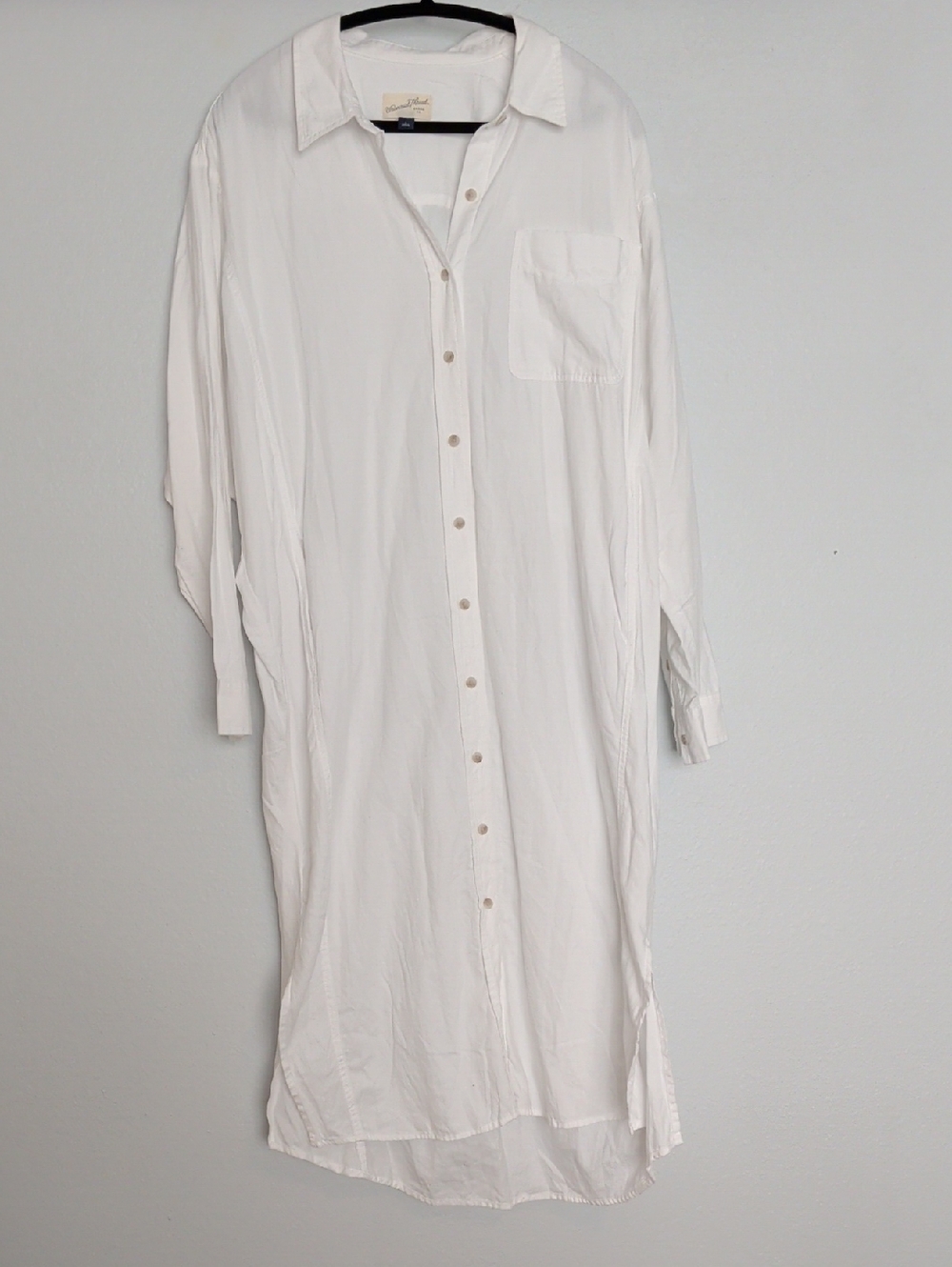 Universal Thread White Button-Front Shirt Dress
